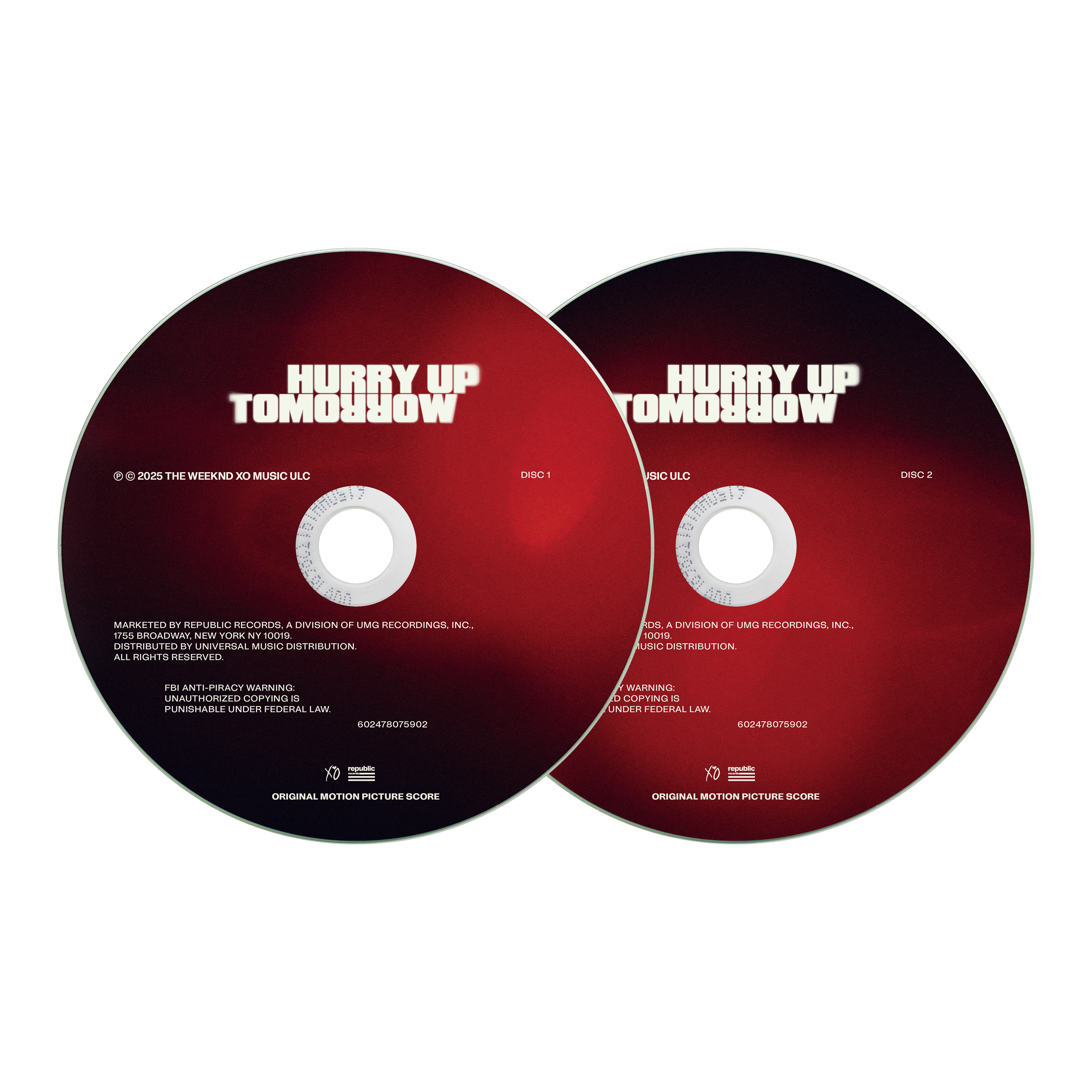 HURRY UP TOMORROW (ORIGINAL MOTION PICTURE SCORE) 2CD