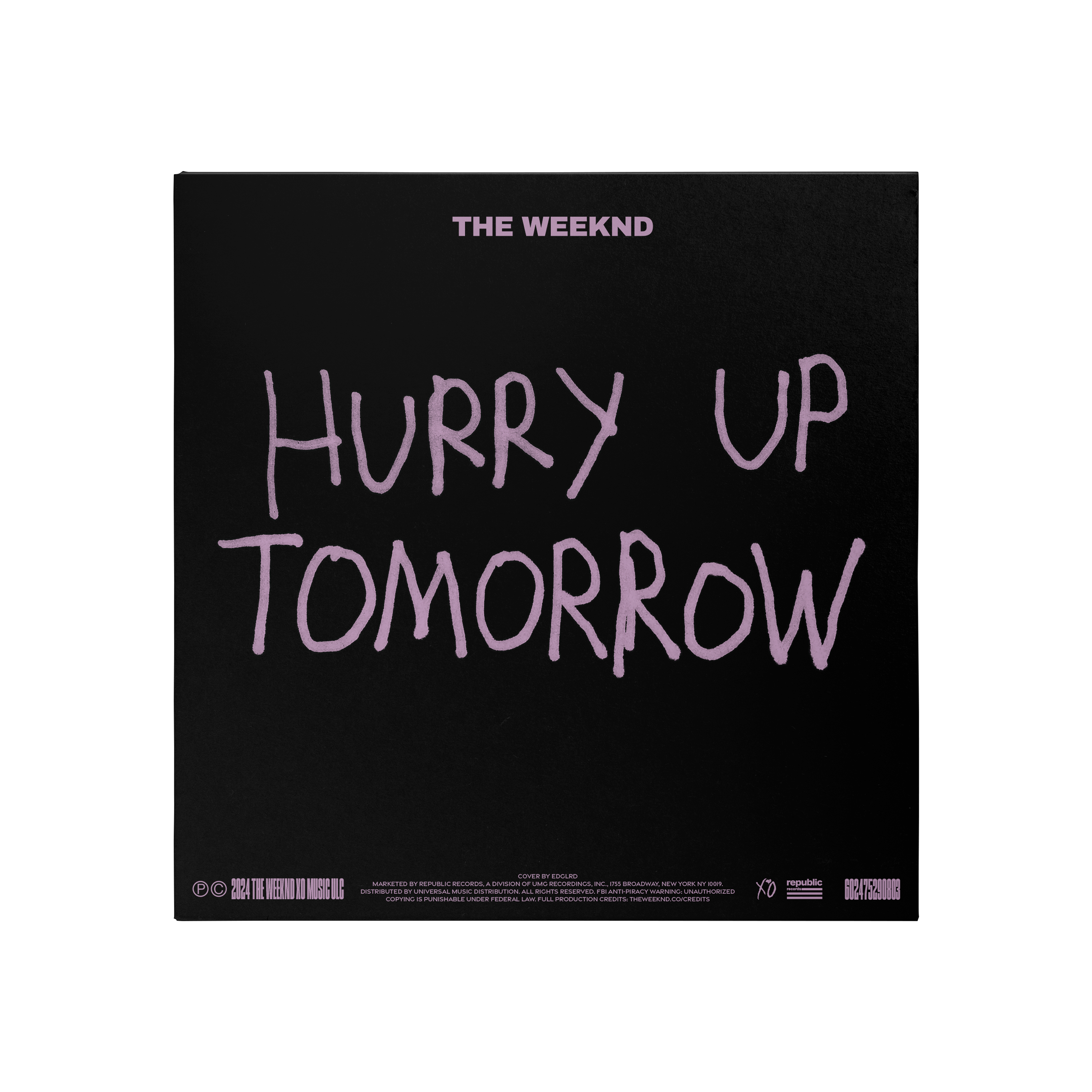 THE WEEKND X HARMONY KORINE FOR EDGLRD ‘HURRY UP TOMORROW’ COLLECTOR’S EDITION VINYL